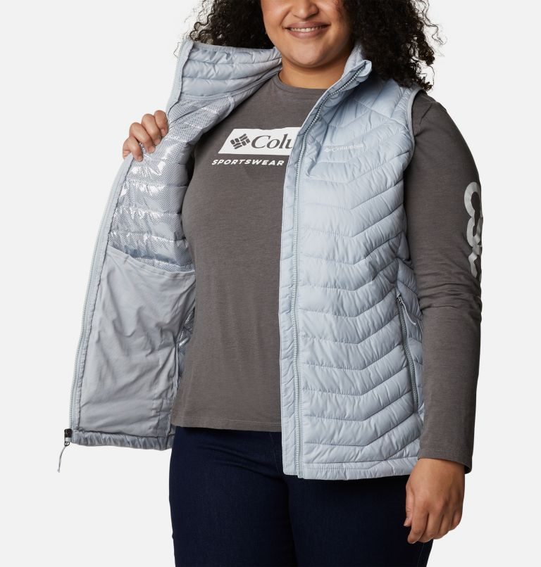 Vesta Columbia Powder Lite Dama Gri Deschis | Plus Size PIM9018QZ